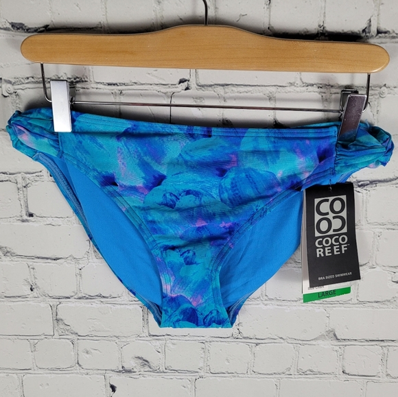 COCO REEF | Silent Bloom Skinny Dip mesh bikini swim bathing suit bottoms - Picture 1 of 13